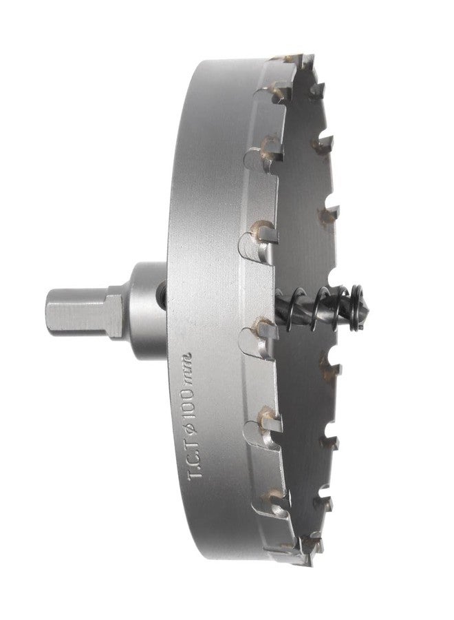 UPTODATETOOLS 100mm Carbide Hole Cutter, TCT Hole Saws for 2mm Stainless Steel Sheet Metal - Image 1